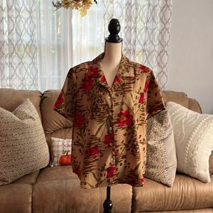 NWT Susan Graver womens floral blouse